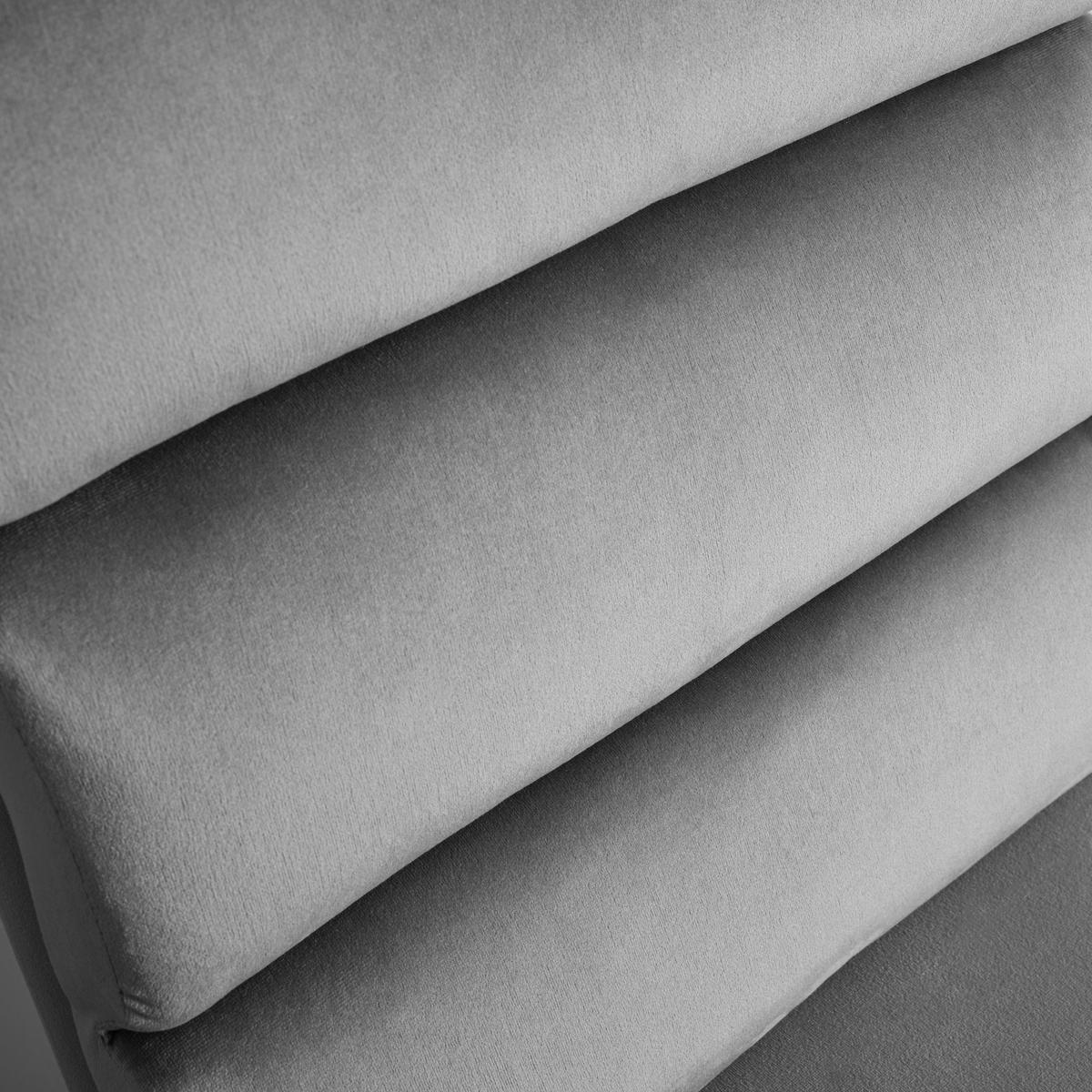 Stuhl Katrin Samtbezug, drehbar Grau Echtholz Beine - Buchefarben/Grau, MODERN, Holz/Textil (45/62/88cm) - Bessagi Home