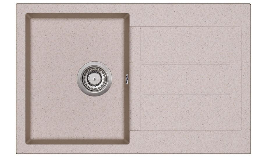 Mosogatótálca Evido Cubo 45s - bézs, Modern, kő (78/20/50cm)