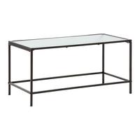 Klubska Miza Leon - črna/prosojno, Moderno, kovina/steklo (80/40/40cm) - Mömax