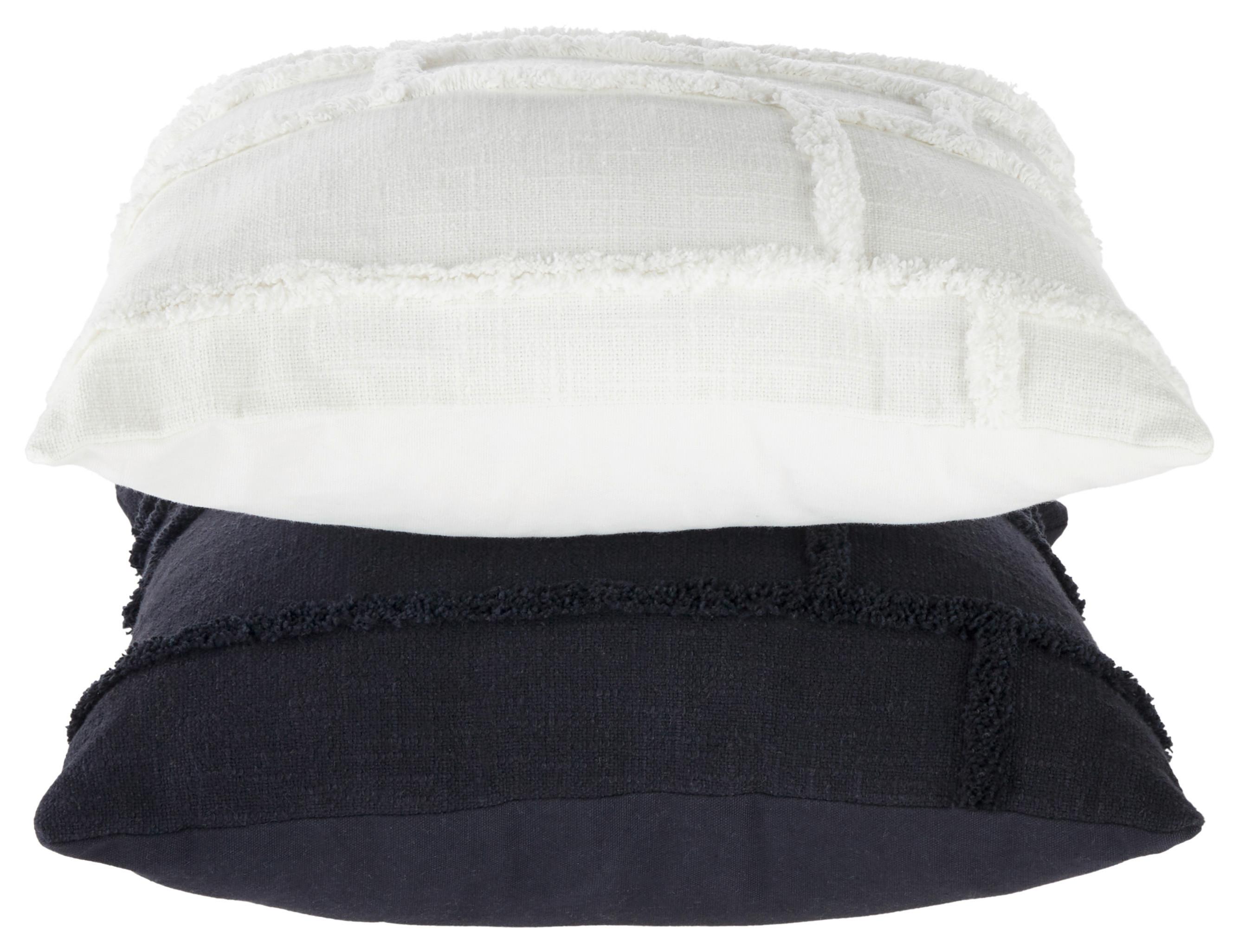 Zierkissen Brigg in Schwarz ca. 45x45cm - Schwarz, MODERN, Textil (45/45cm) - Premium Living