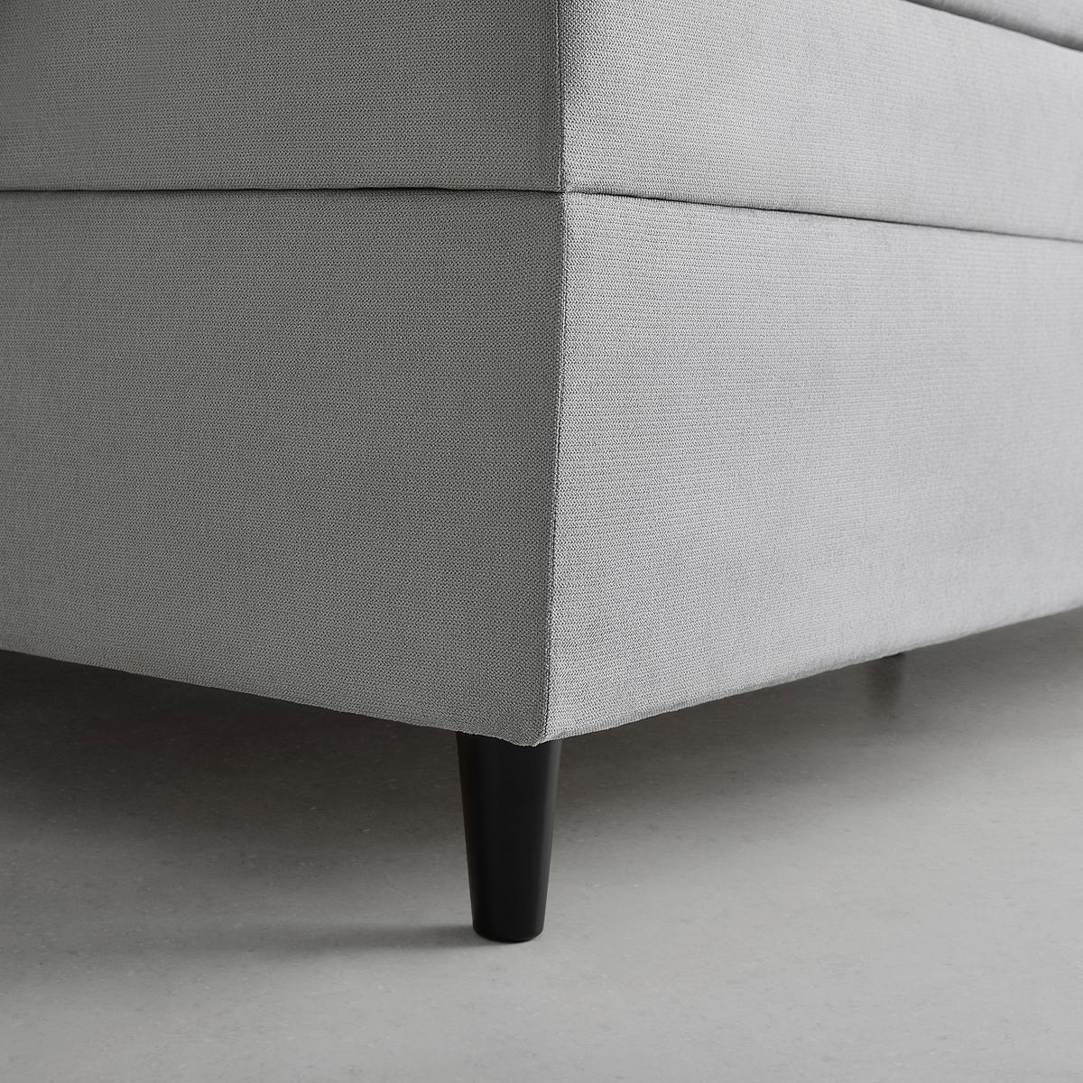 Boxspringbett Miami in Grau ca. 180x200cm - Schwarz/Grau, KONVENTIONELL, Holz/Holzwerkstoff (180/200cm) - Mömax