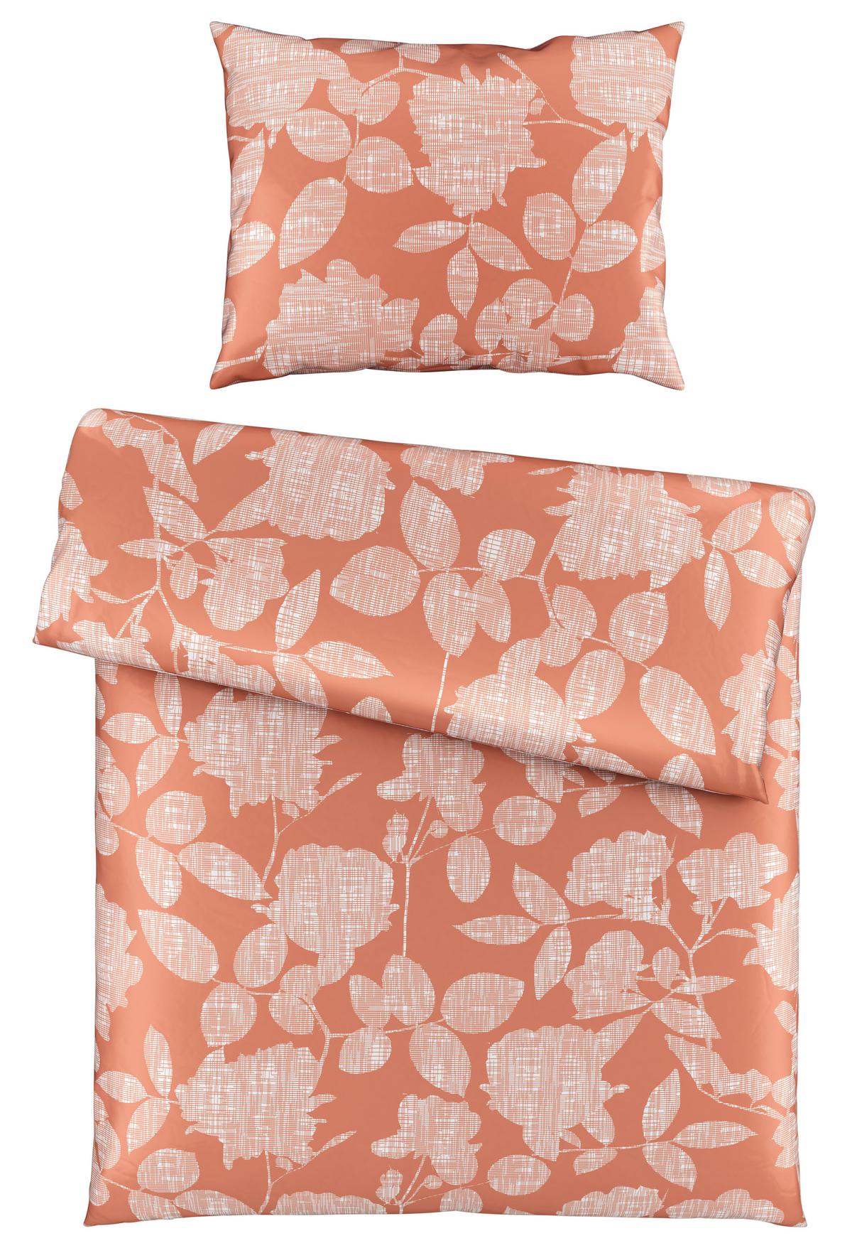 Bettwäsche Thea ca.210x160cm - Orange, Konventionell, Textil (160/210cm) - Premium Living