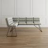 HOEKBANK KONA - Lichtgrijs/Zwart, Modern, Hout/Textiel (135/89/180cm) - Bessagi Home