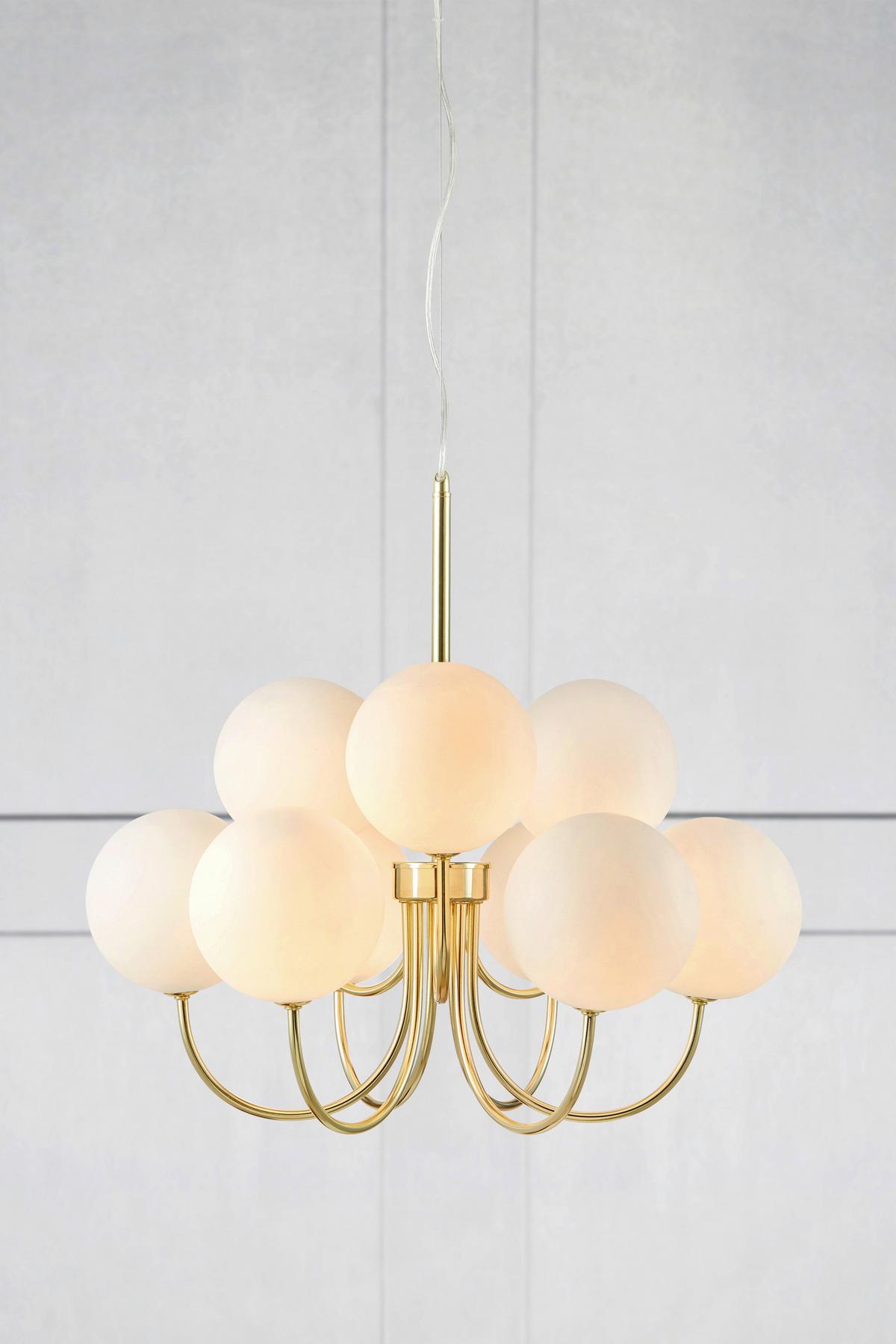 Hängeleuchte Bianco max. 20 Watt - Goldfarben/Weiß, Basics (57/57/54cm) - Markslöjd
