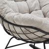 FAUTEUIL À BASCULE CLOUD - noir/crème, MODERN, métal/textile (96/88/103cm) - Mömax