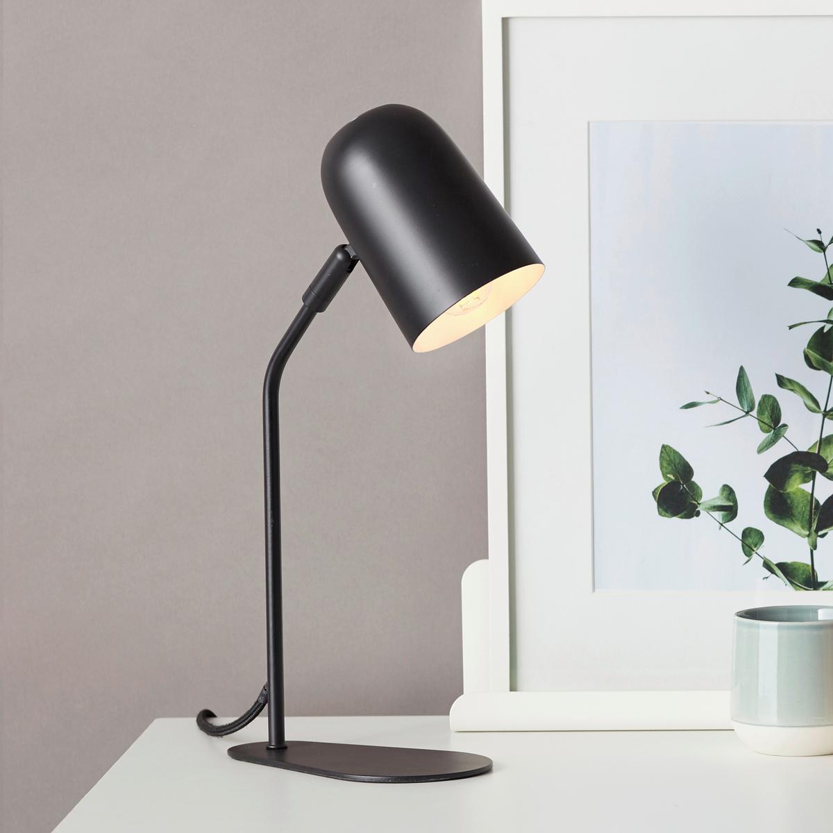 Tischleuchte Tong Schwarz max. 25 Watt - Schwarz, Design, Metall (38/10/21,7cm) - Brilliant