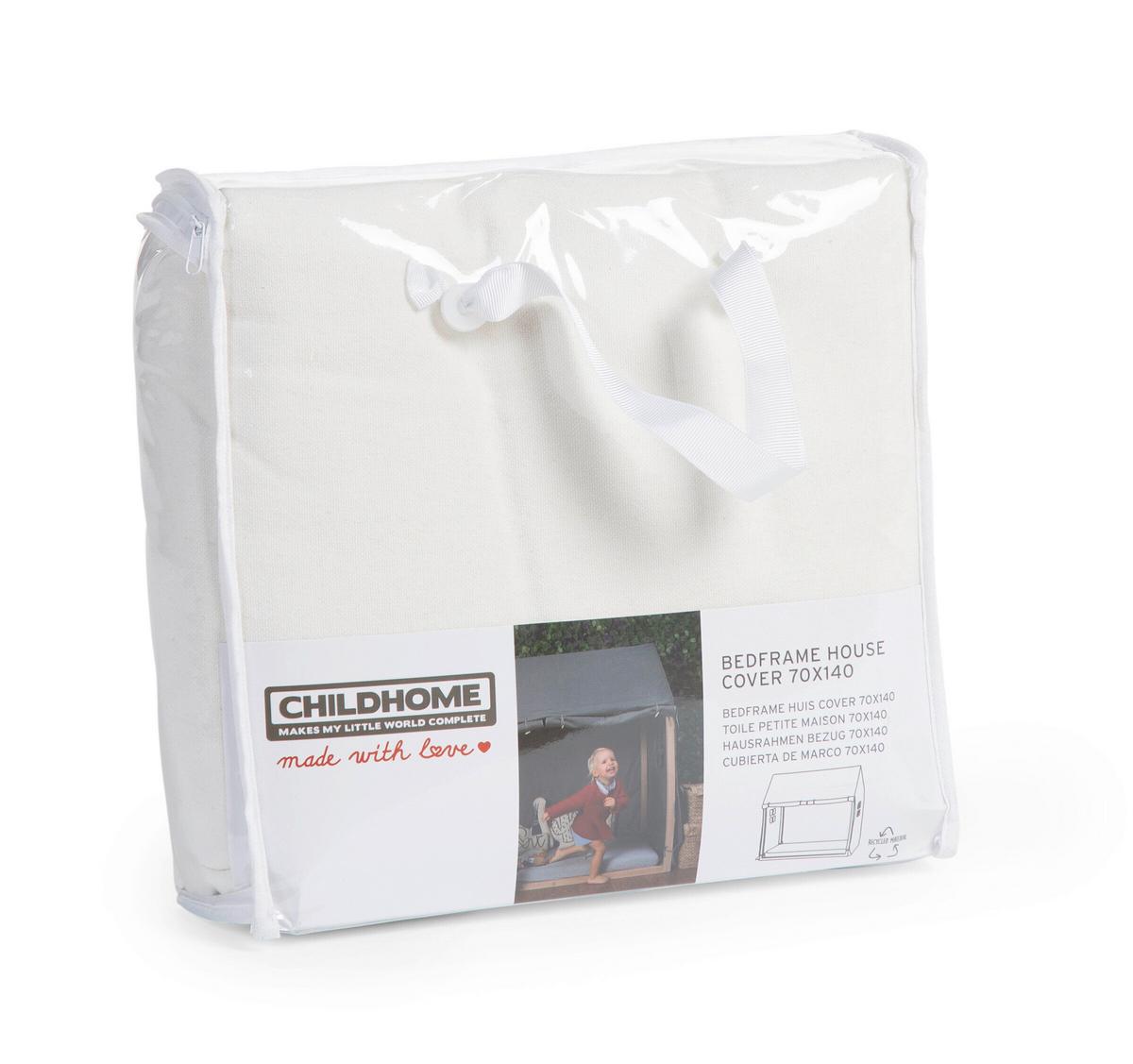 BALDACHIM HAUSRAHMEN BEZUG - biały, Basics, tkanina (90/200cm) - Childhome