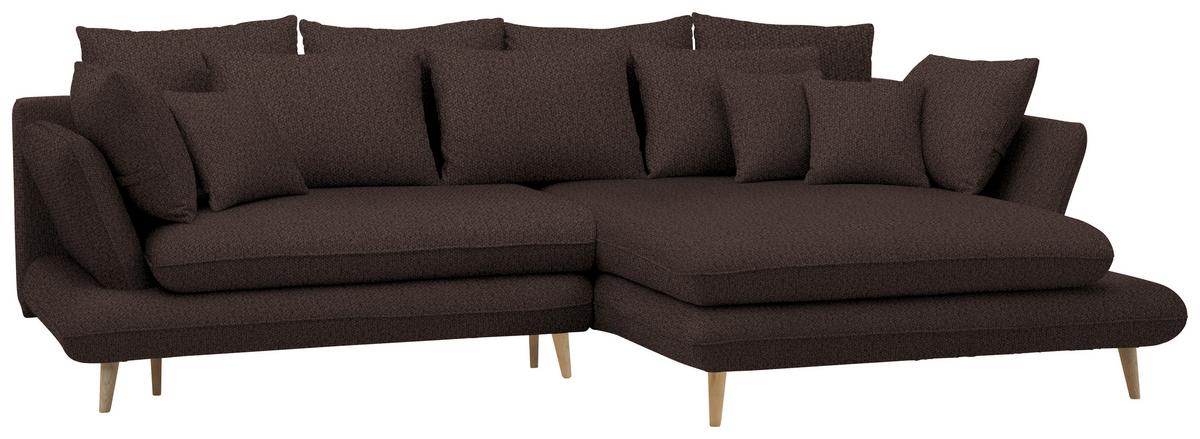 Coltar MONTE - maro închis, Romantik / Landhaus, lemn/textil (283/181cm) - Based