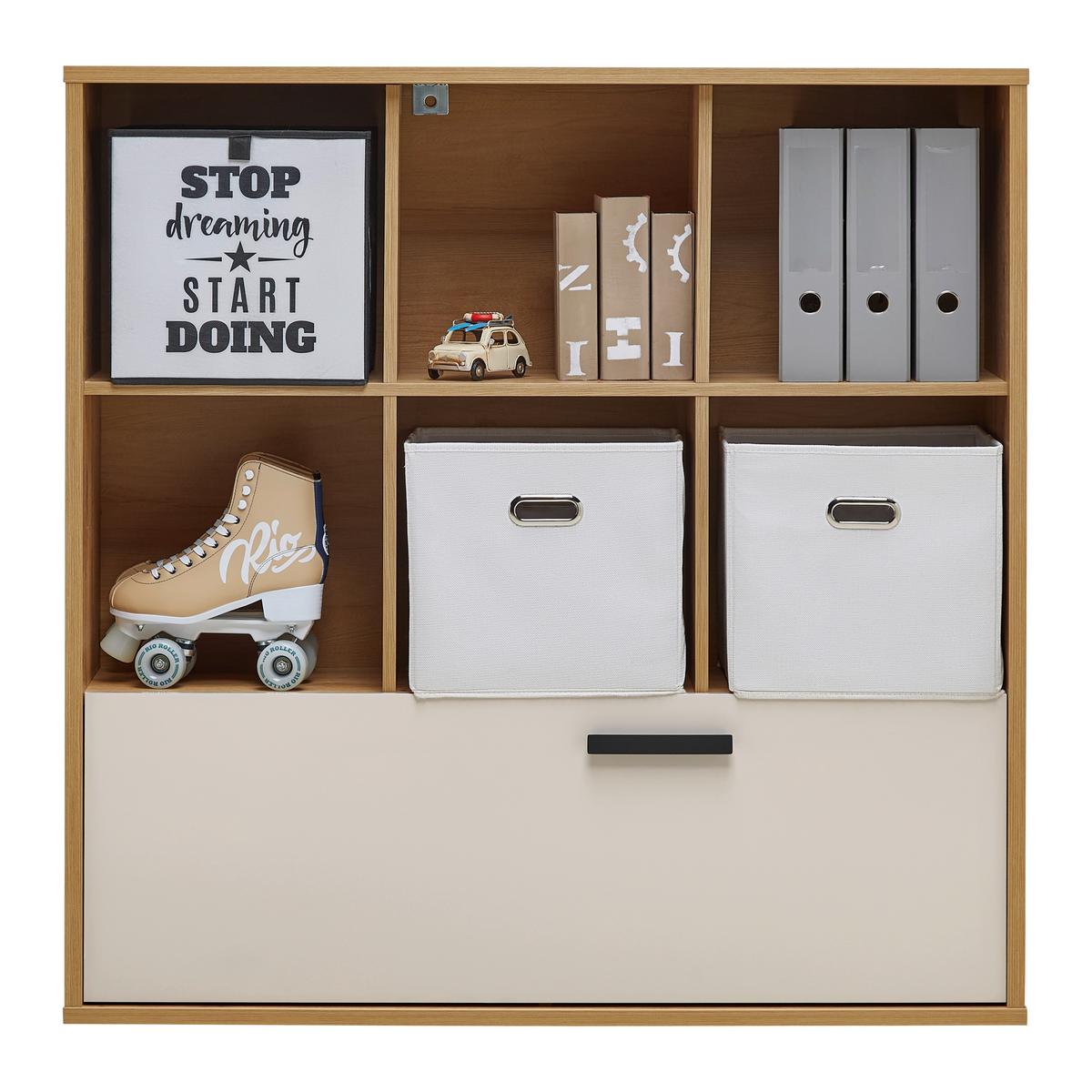 Regal Casa Mia Kaschmir/Eiche Artisan - Kaschmir/Anthrazit, KONVENTIONELL, Holzwerkstoff/Metall (120/121/36cm) - Mömax