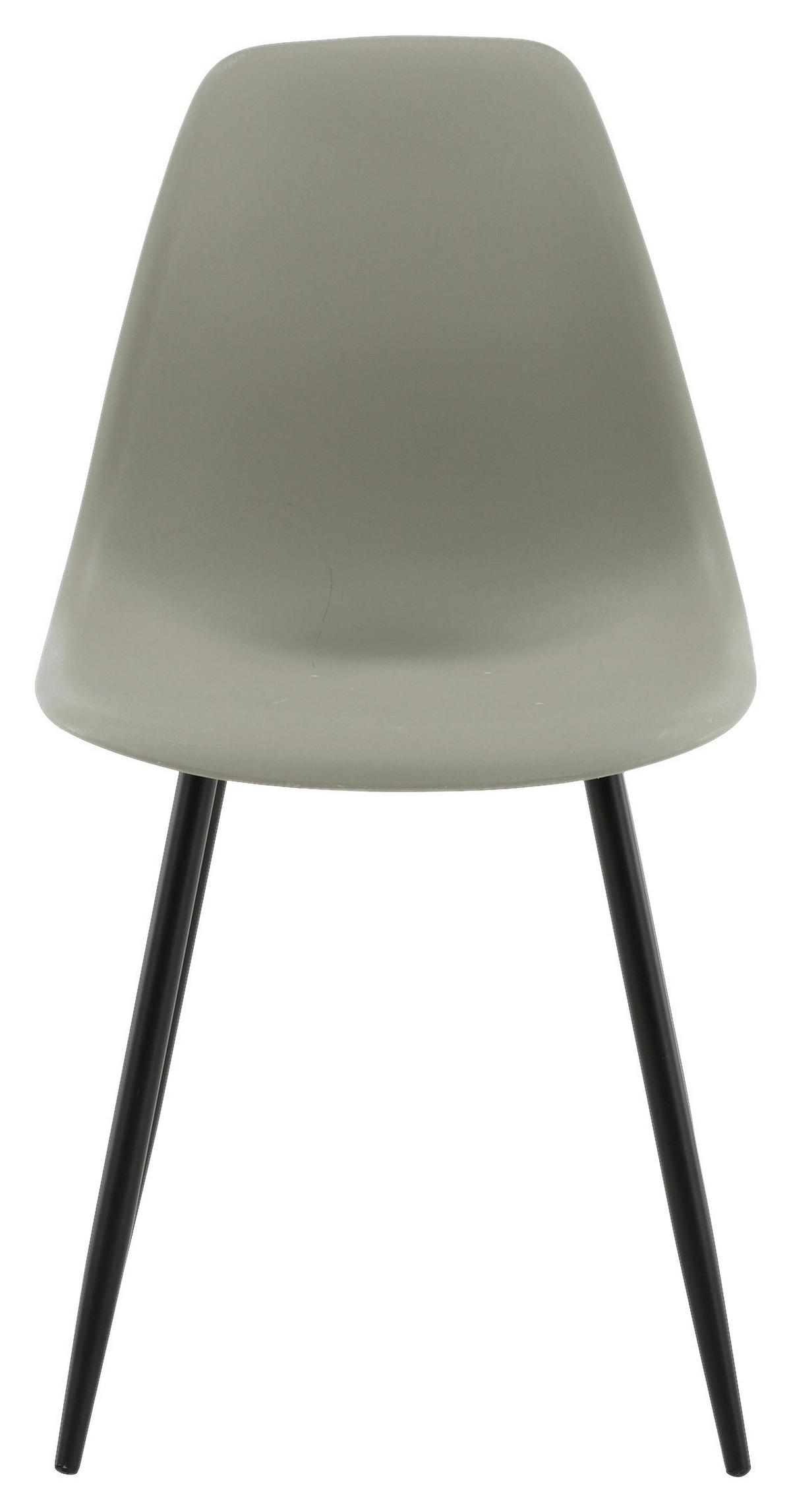 STUHL-SET POLAR - Schwarz/Grau, Design, Kunststoff/Metall (45,5/81/58cm) - Livetastic