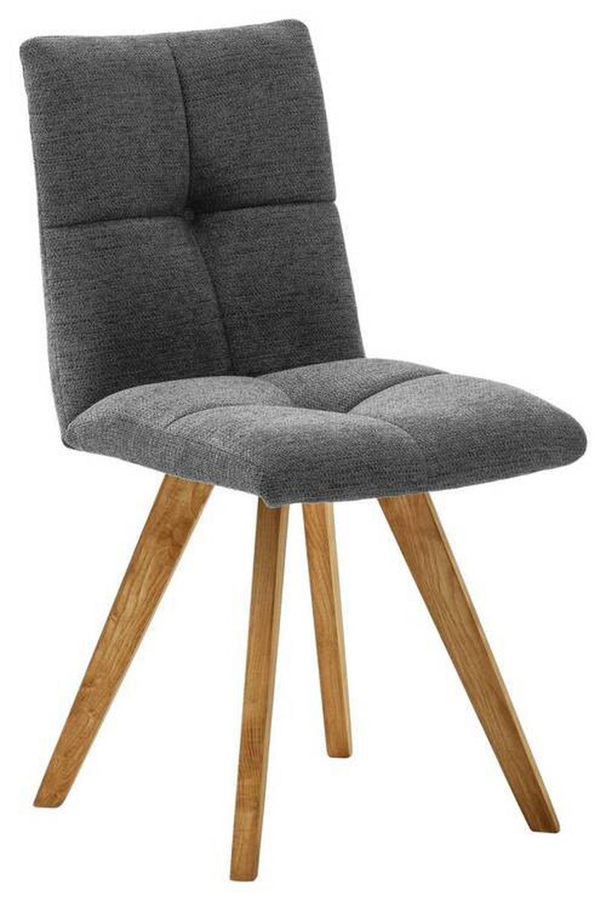 KRZESŁO KLAIPEDA - kolor dębowy/antracytowy, Design, drewno/tkanina (43/84/55cm) - Livetastic