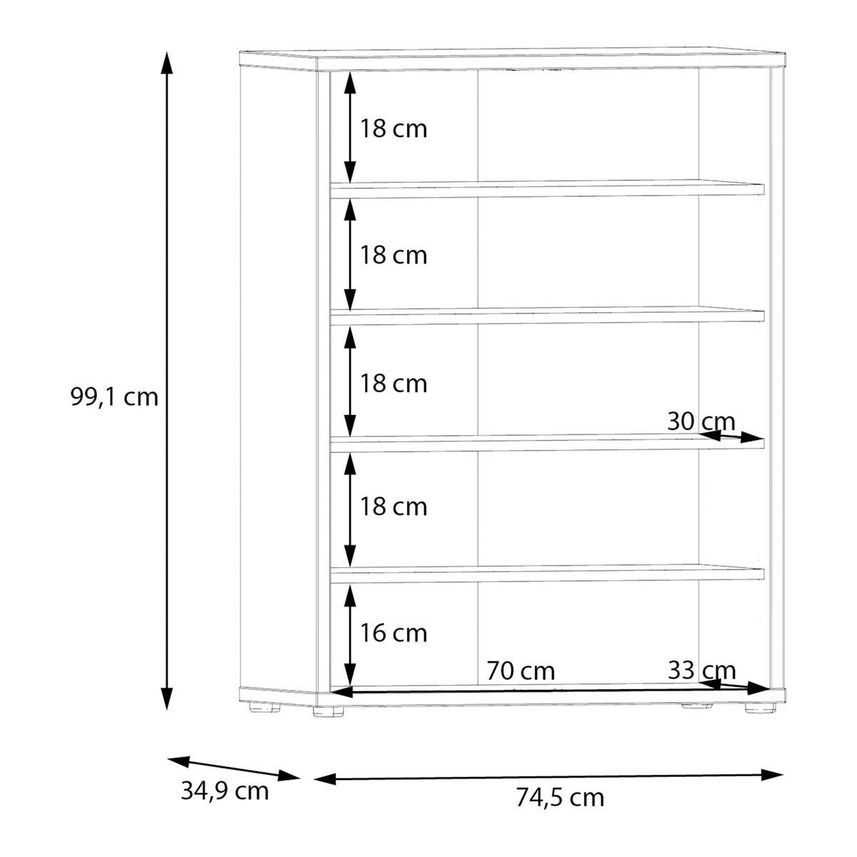 Dulap pentru pantofi ALICE SPRINGS - nisipiu, Modern, material pe bază de lemn (74,5/99,1/34,9cm) - Modern Living