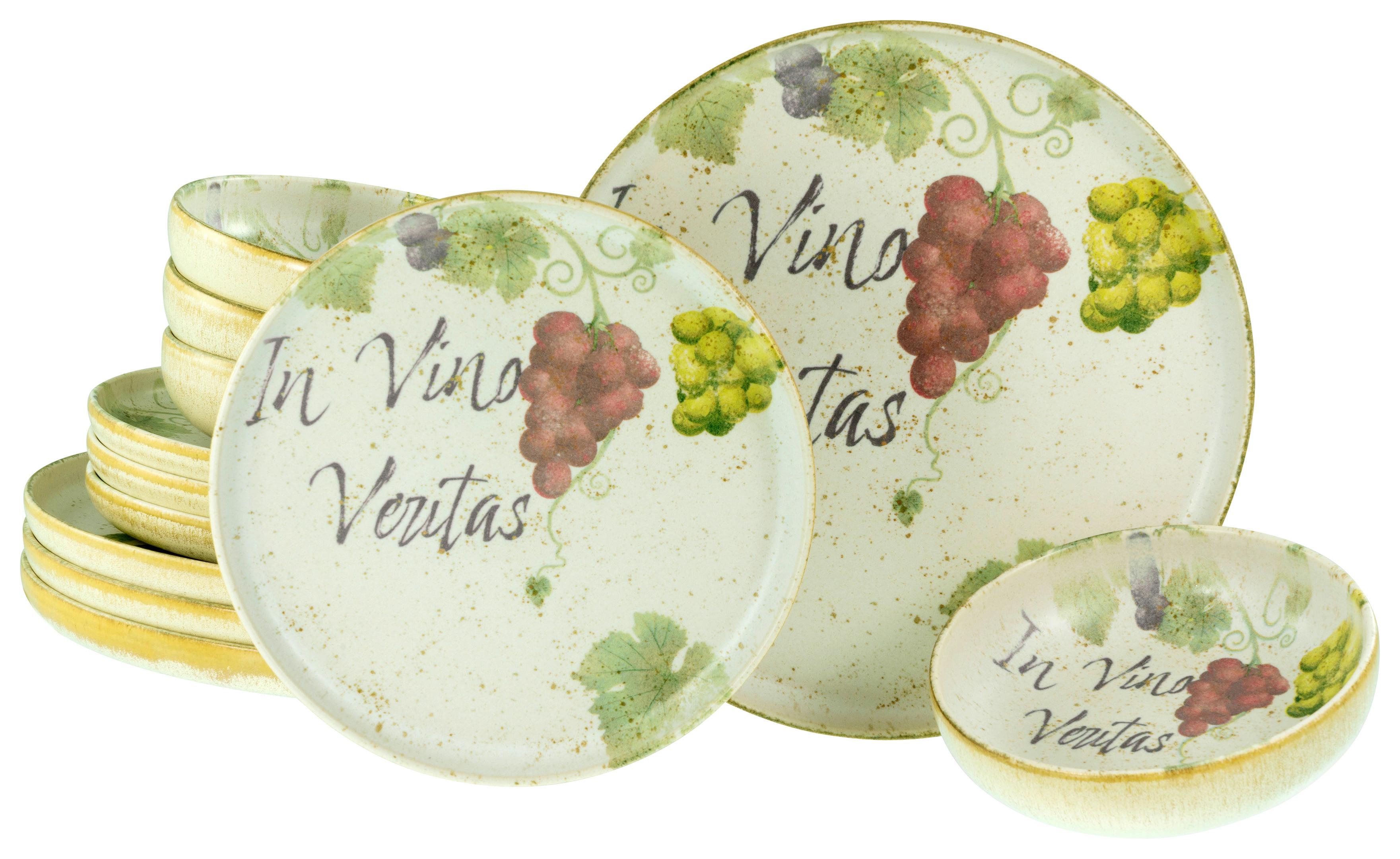 Jedilni Servis Uno In Vino, 12-Delni - večbarvno, Basics, keramika - Creatable