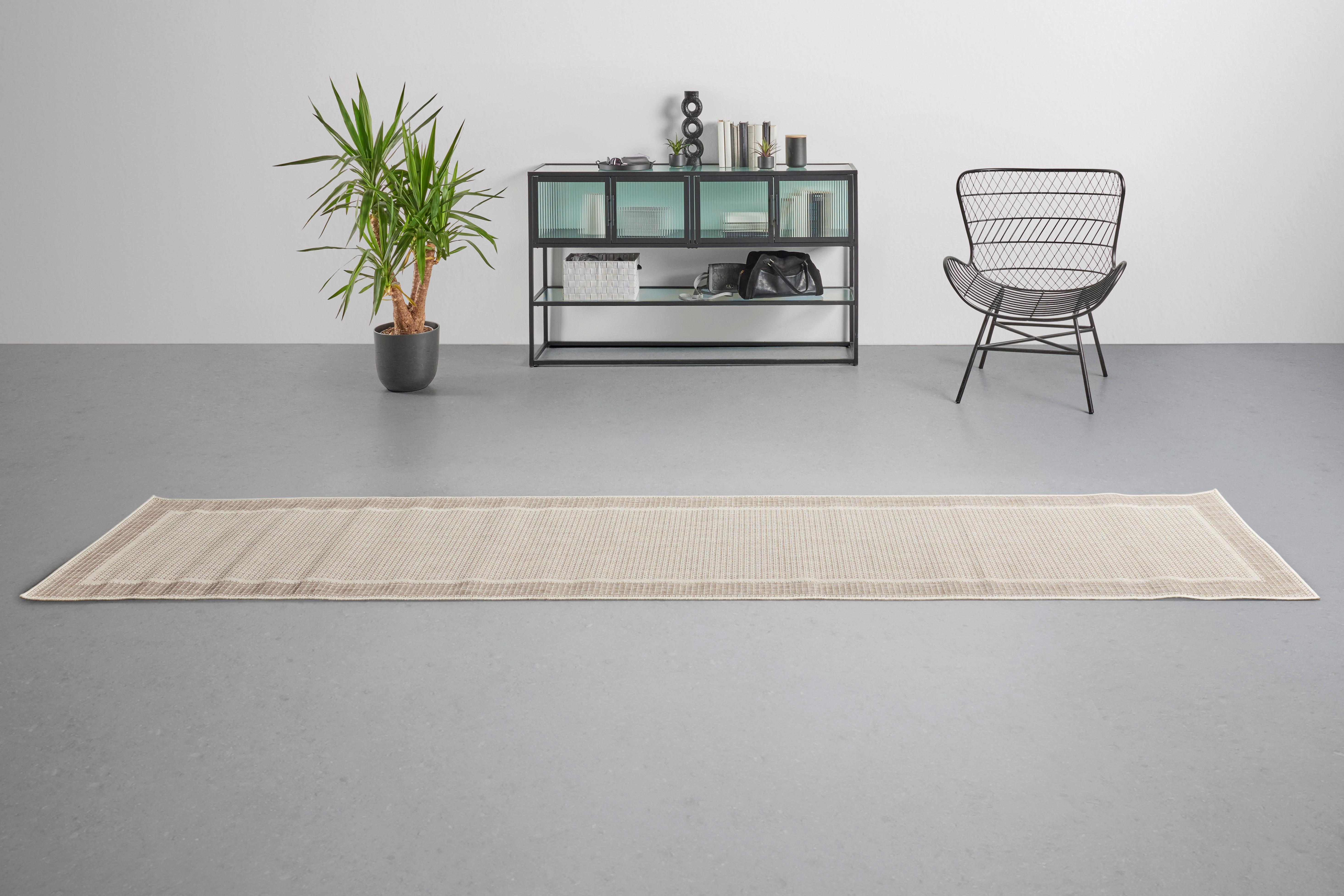 Flachwebteppich Country Beige 1 ca. 80x350cm - Beige, KONVENTIONELL, Textil (80/350cm) - Modern Living