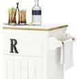 Masă Bar Remy - alb, Romantik / Landhaus, compozit lemnos/lemn (106/45,5/110,5cm) - Modern Living
