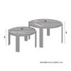 LOUNGEGARNITUR CHERRY - Hellgrau/Schwarz, MODERN, Kunststoff/Textil (265/73,5/265cm) - Bessagi Garden