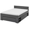 Bett Azurro 2-90 Anthrazit - Anthrazit, MODERN, Holzwerkstoff (120/200cm) - Mömax