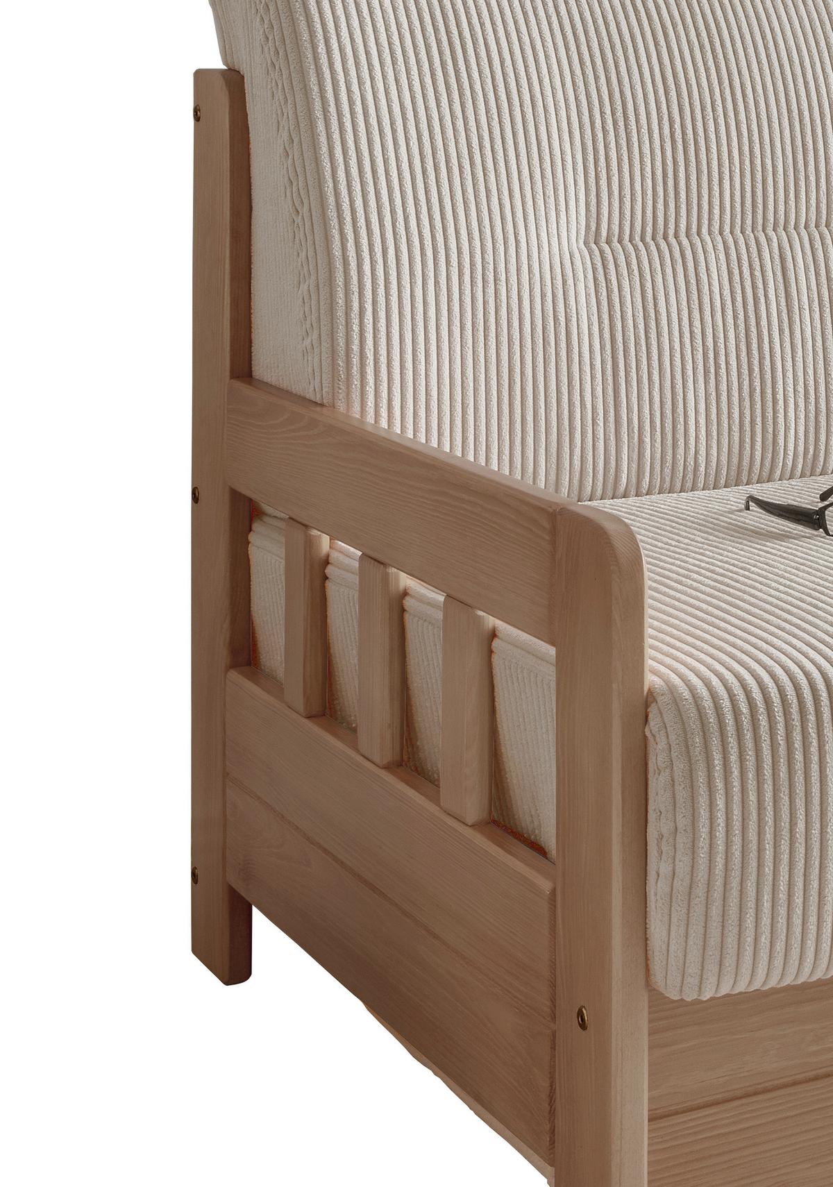 Schlafsofa Camino Holzkorpus Natur/Beige - Beige/Naturfarben, MODERN, Holz/Textil (154/88/90cm) - Livetastic