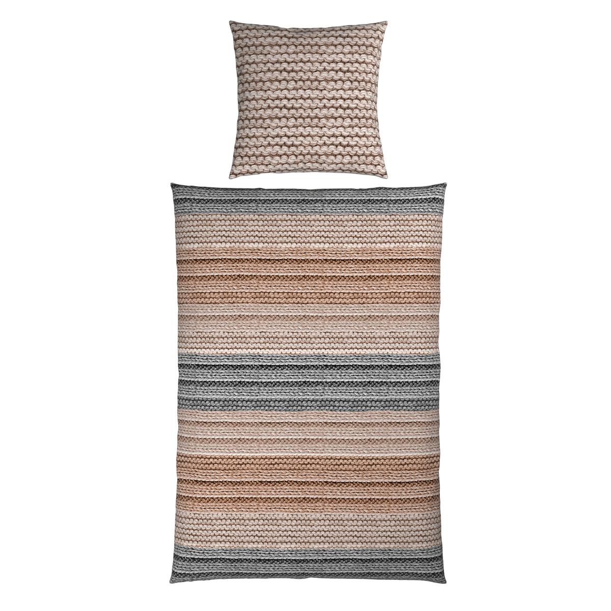 POŚCIEL COZY KNIT - szary, Design, tkanina (155/220cm) - Novel