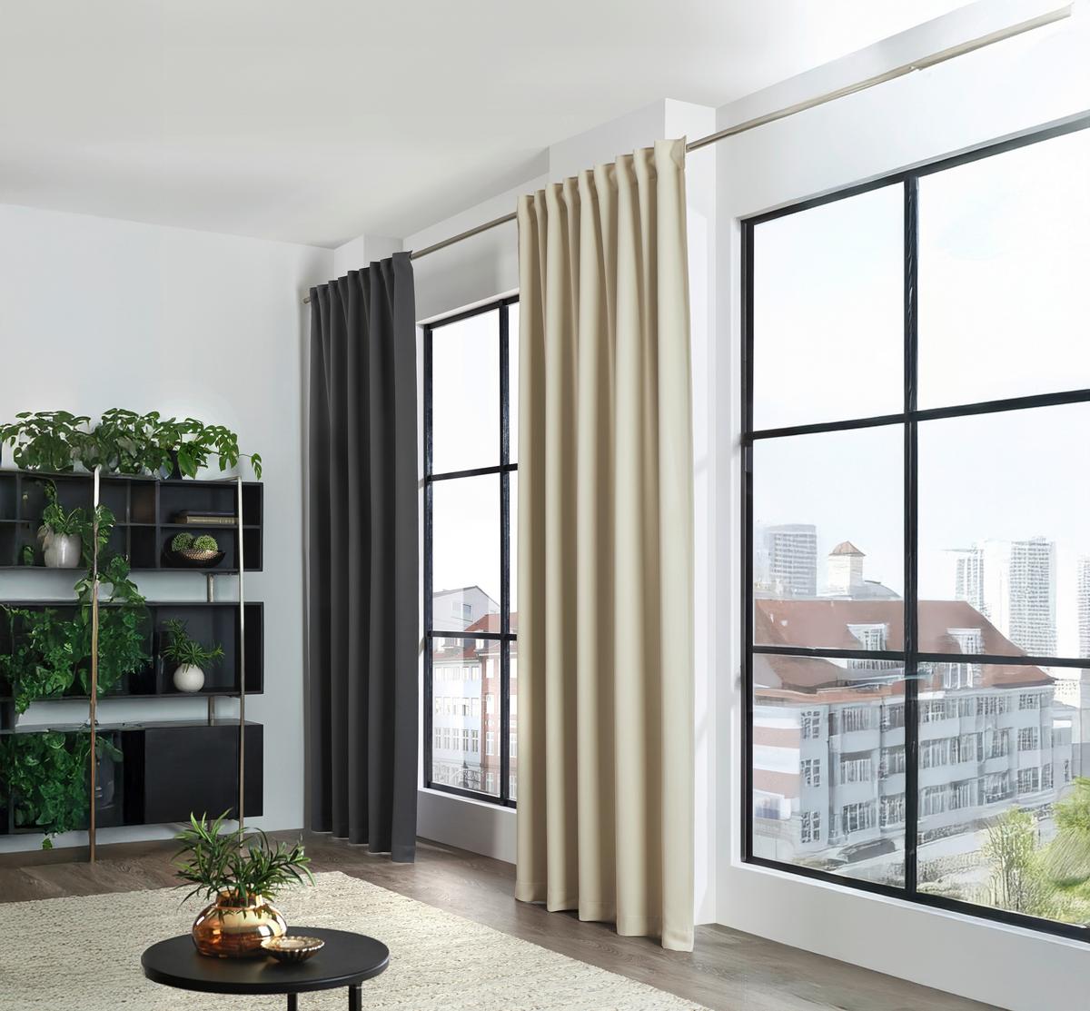 ZASŁONA ZACIEMNIAJĄCA BLACKY - beżowy, Basics, tkanina (140/300cm) - Esposa