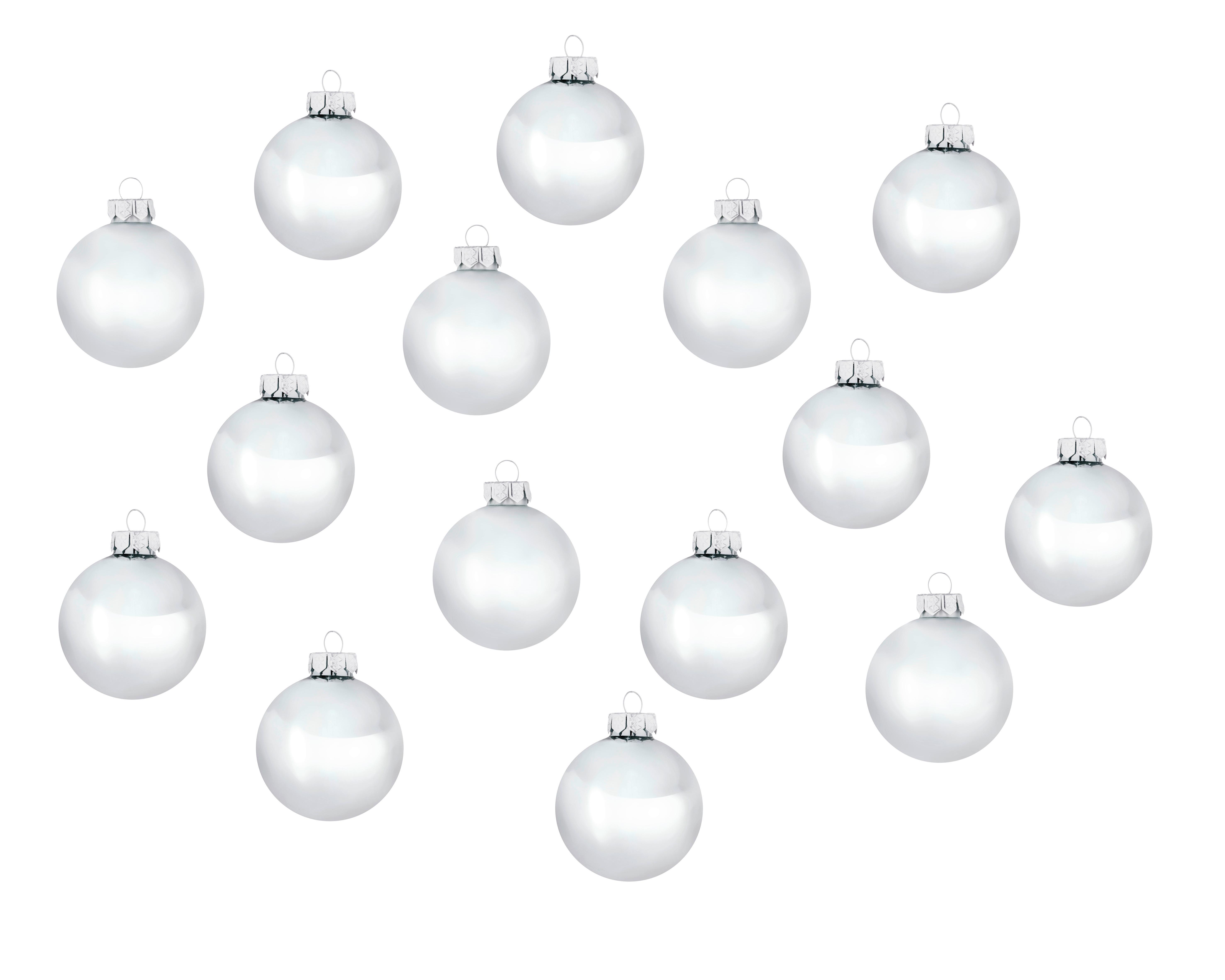 Karácsonyfagömbszett Noel - ezüstszínű, Basics, Üveg (6cm) - Modern Living
