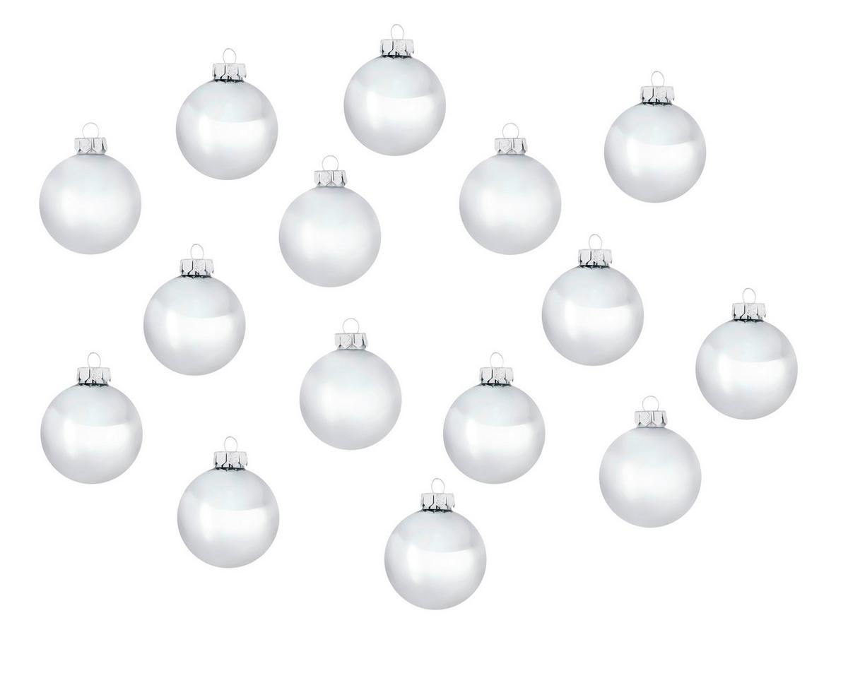 Karácsonyfagömbszett Noel - ezüstszínű, Basics, Üveg (6cm) - Modern Living