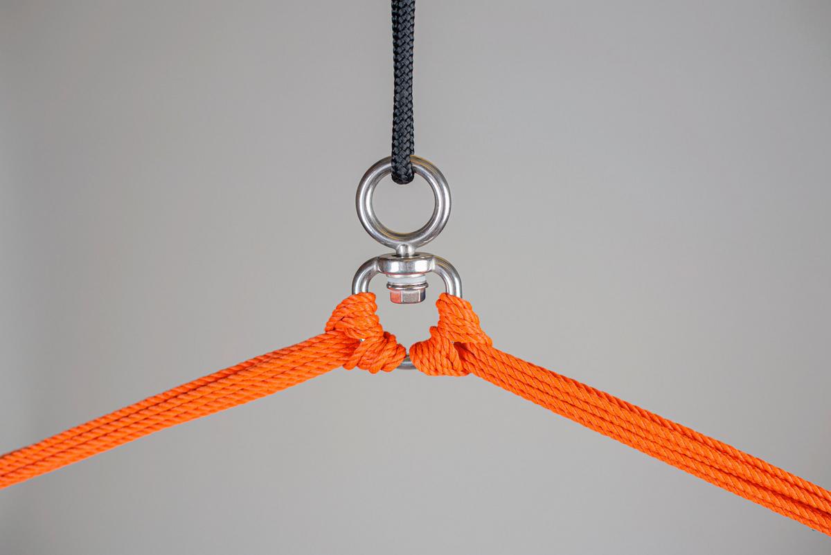 Hängesessel Basic Hammock Chair Outdoor Gelb/Orange - Gelb/Rot, KONVENTIONELL, Holz/Textil (90/145/140cm) - La Siesta
