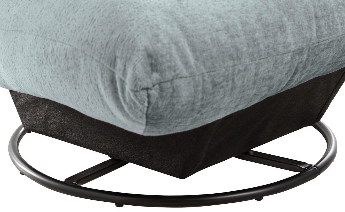 Relaxsessel Cremona Hellblau - Schwarz/Hellblau, Design, Textil/Metall (100/78/96cm) - Livetastic