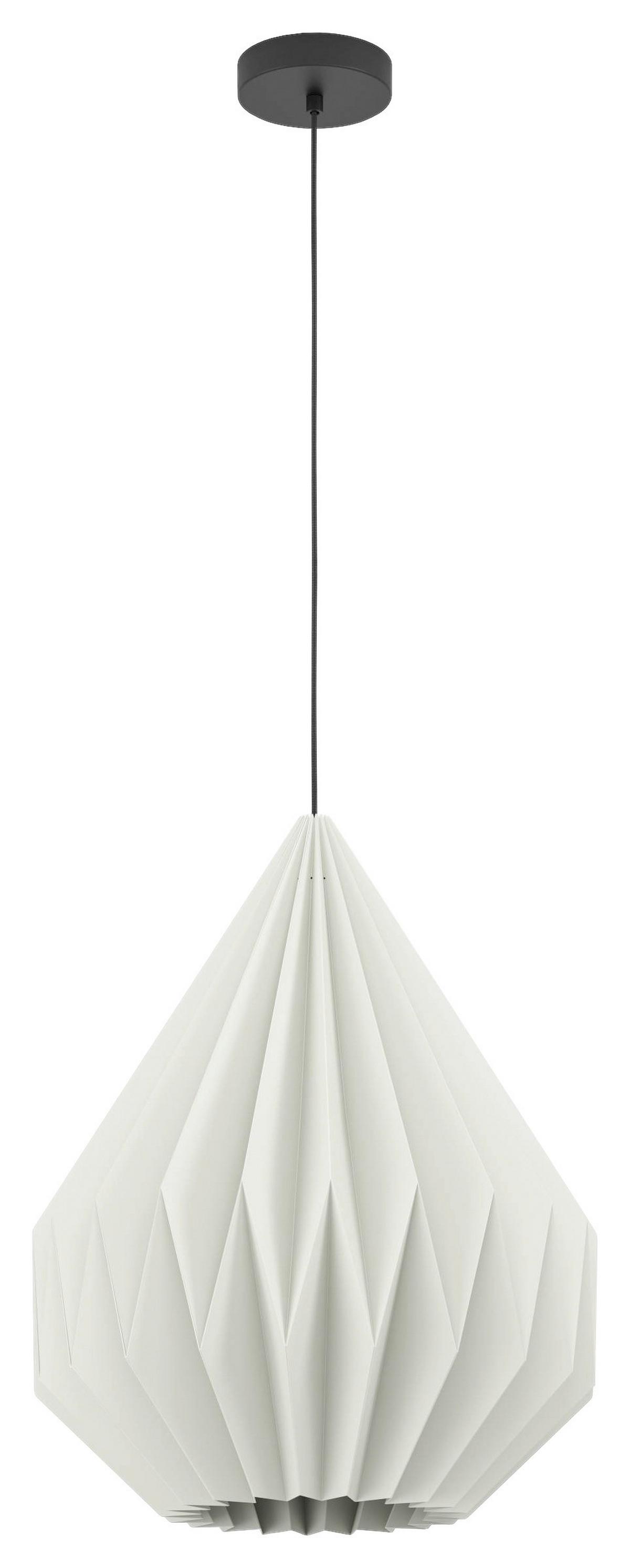 LAMPA WISZĄCA 43933 MINTING - czarny/biały, Basics, metal/papier (45/110cm) - Eglo