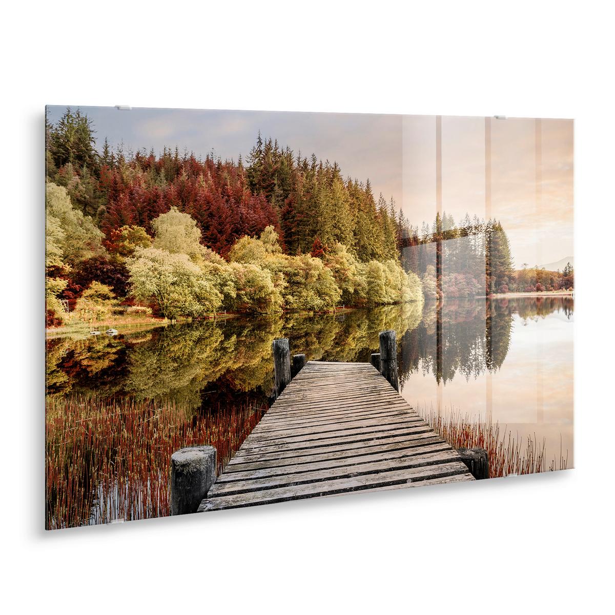 Glasbild Multicolor ca. 120x80cm - Multicolor, Basics, Glas/Papier (120/80cm)