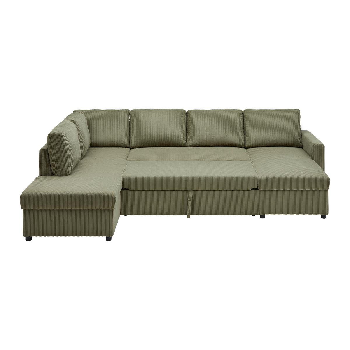 Sarokkanapé Martina - zöld, Modern, faalapú anyag/textil (204/276/146cm) - Mömax