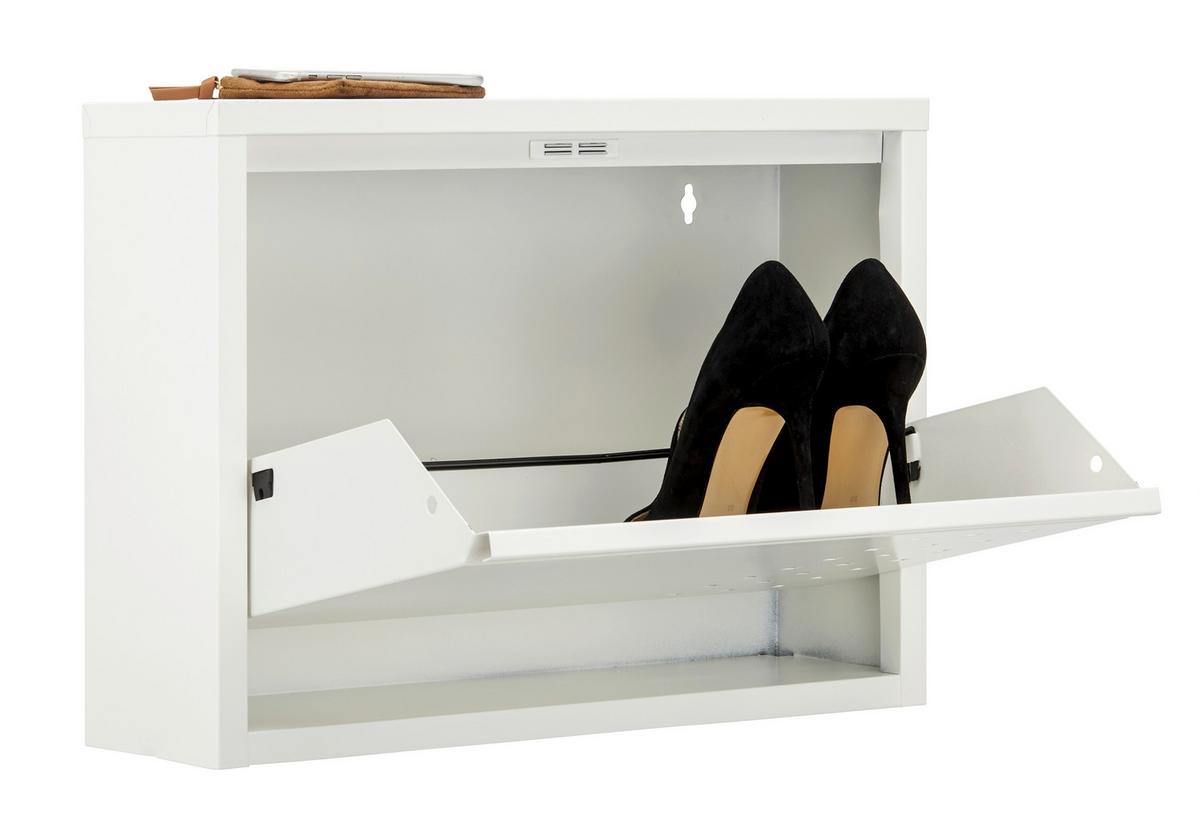 Schuhkipper in Weiss - Weiss, Modern, Metall (50/37/15cm) - Mömax
