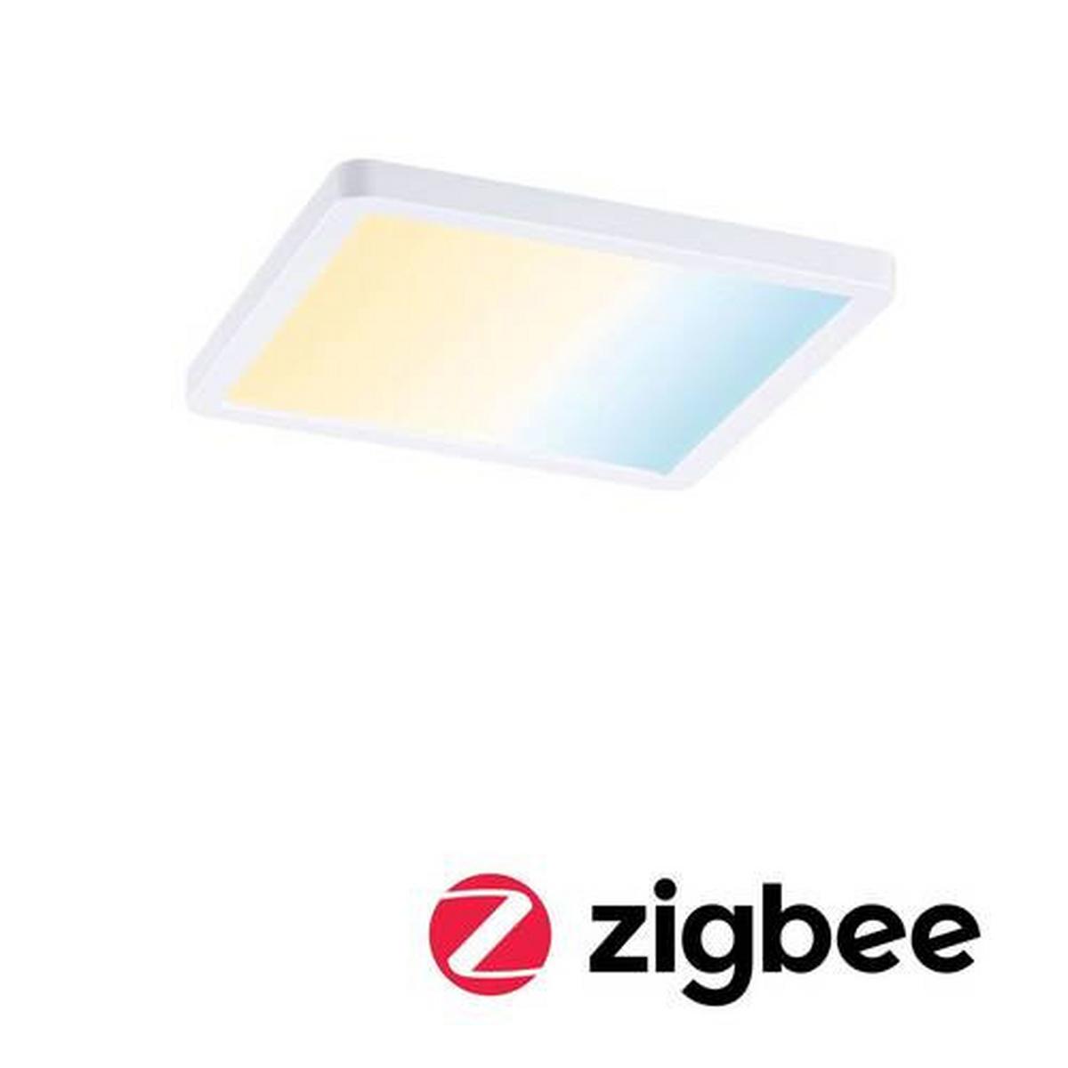 LED-Paneel Areo in Weiß max. 15 Watt - Weiß, Design, Kunststoff (17,5/17,5cm) - Paulmann
