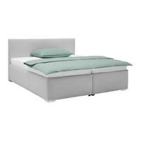 Tapecirani Krevet Lesia - bijela/siva, Konvencionalno, drvni materijal/tekstil (160/200cm) - Modern Living
