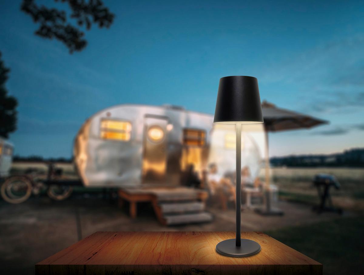 LAMPA STOŁOWA Z AKUMULATOREM BASIC TABLE *SBN* - czarny, Design, tworzywo sztuczne/metal (11,5/36cm) - Novel