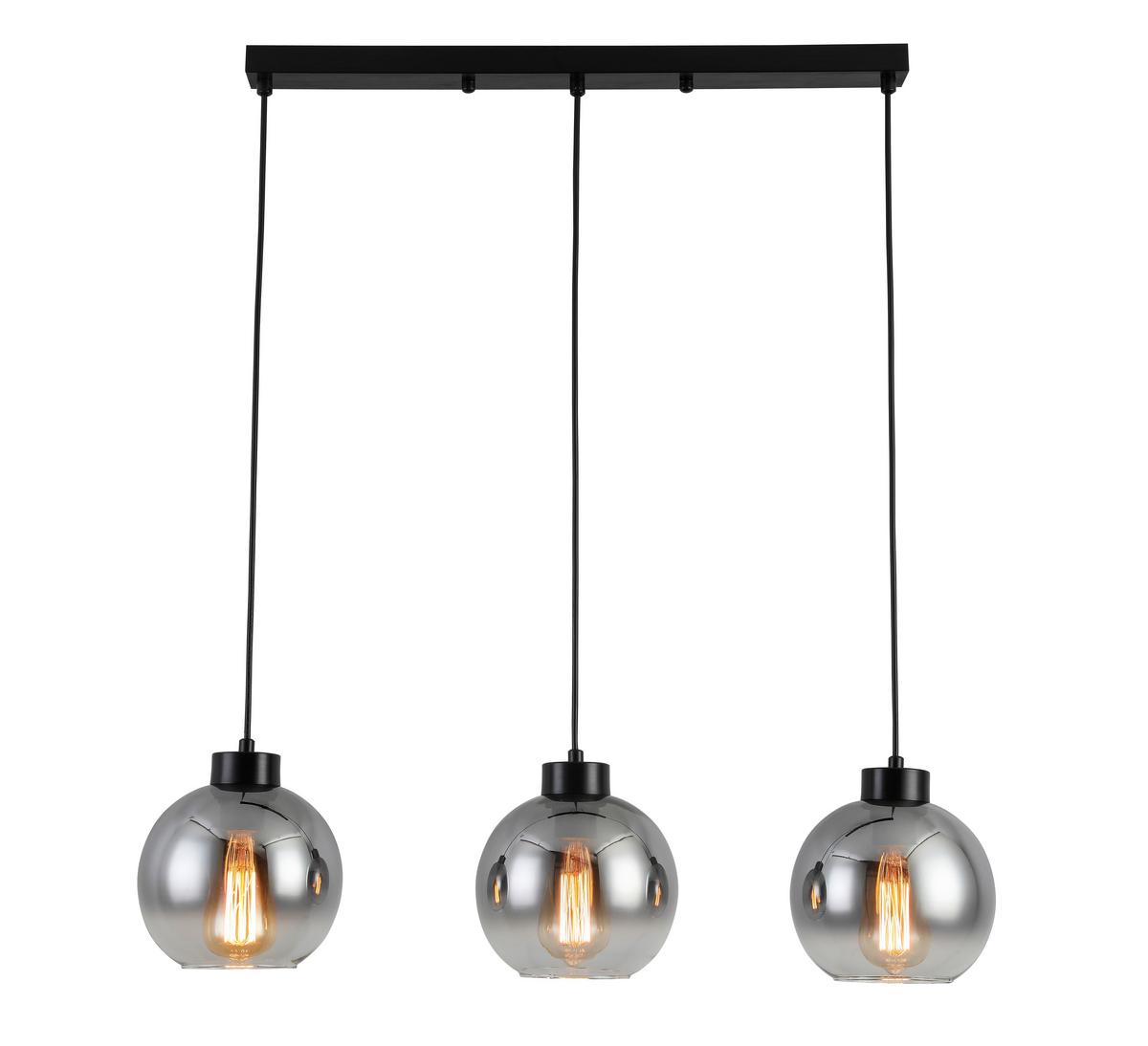 LAMPA WISZĄCA SMOKEY - antracytowy/kolor chromowy, Lifestyle, metal/szkło (72/18/120cm) - Dieter Knoll