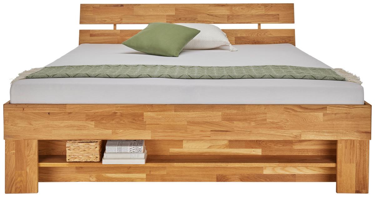 Postelja Sarah, Divji Hrast, 180x200 - divji hrast, Konvencionalno, les (180/200cm) - Zandiara