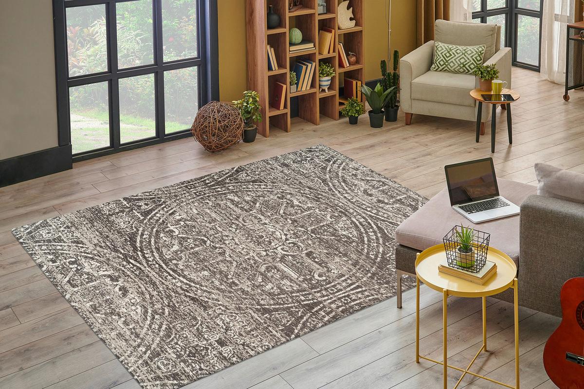 Flachwebeteppich Davio 400 - Grau, Konventionell, Textil (160/230cm) - Kayoom