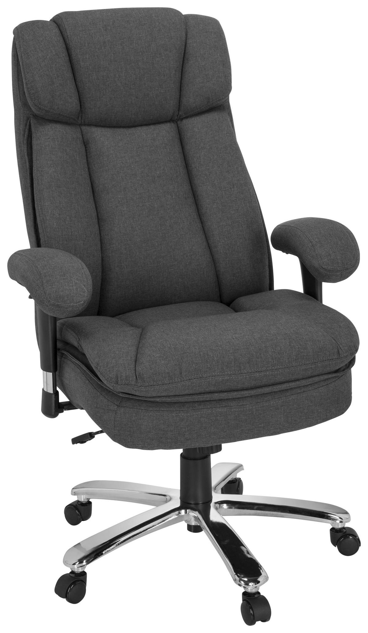 Pisarniški Stol Builder Xxl I, Temno Siva - srebrne barve/temno siva, Moderno, kovina/umetna masa (76/123/81cm) - MID.YOU