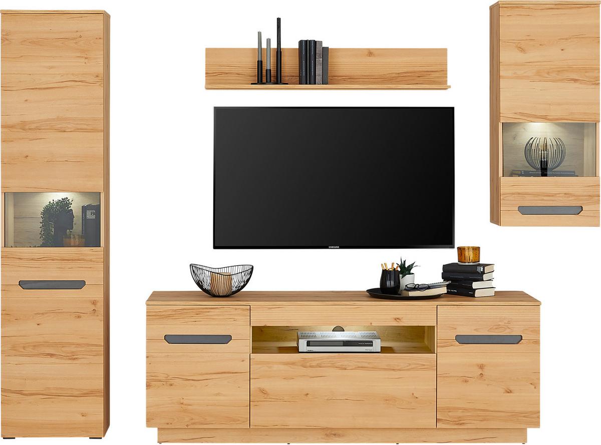 Tv-element Alana, Barva Bukve - Moderno, umetna masa/leseni material (156,6/57,4/50cm) - Mömax