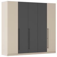Șifonier Safari - gri/șampanie, Konventionell, material pe bază de lemn (226/210/54cm)