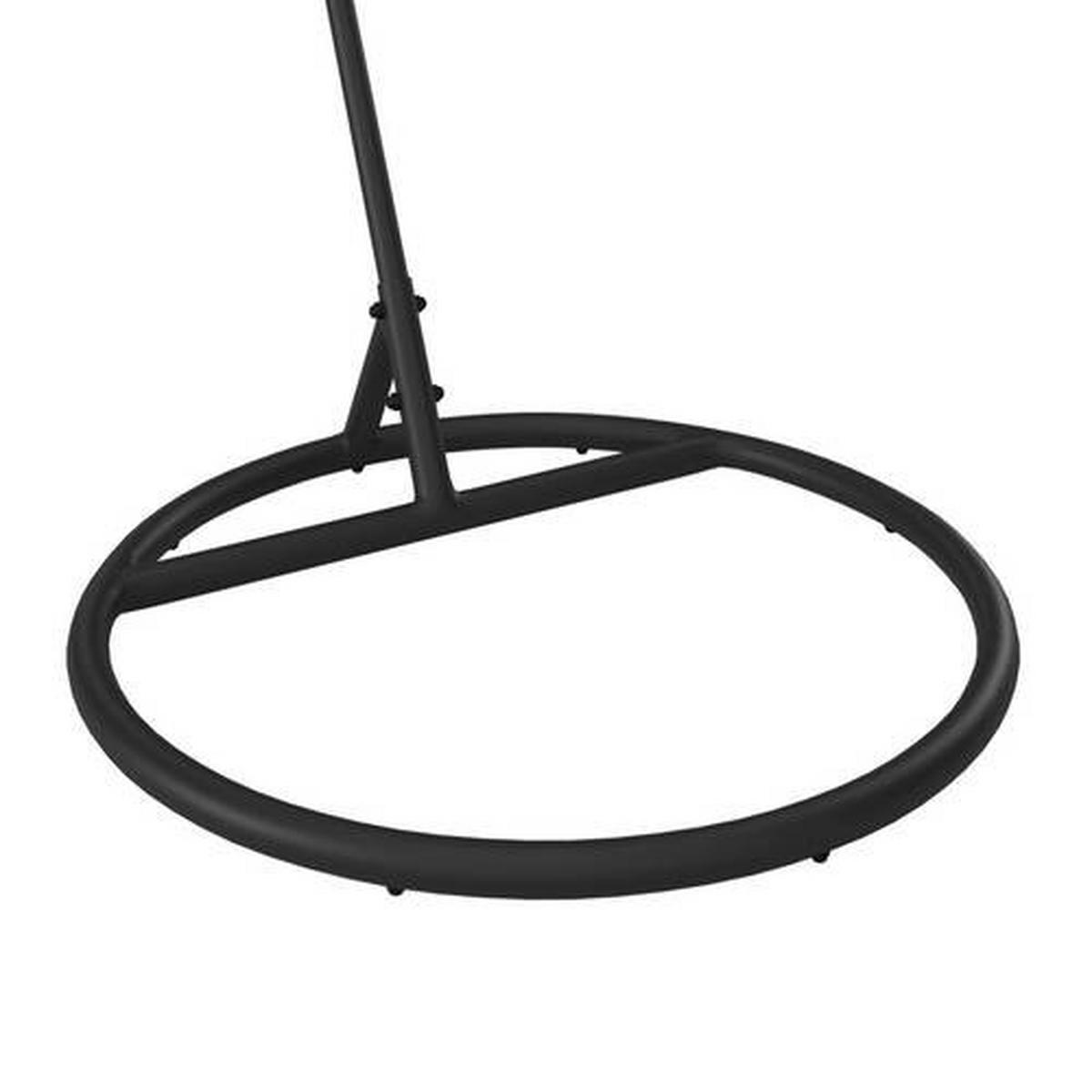 Hängesessel Nancy Creme Metall/Kunststoff/Outdoorstoff - Dunkelgrau/Creme, MODERN, Kunststoff/Textil (105/196/120cm) - Bessagi Garden