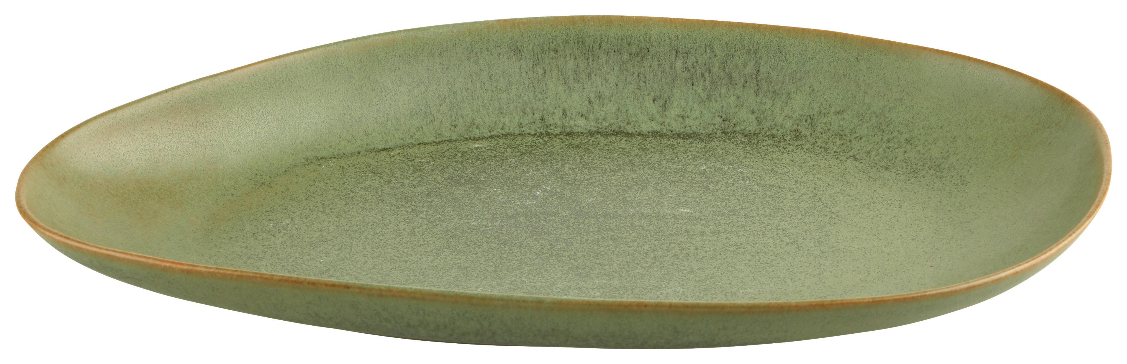 Kínálótál Gourmet-Xl - sötétzöld, Modern, kerámia (39/22/4cm) - Premium Living