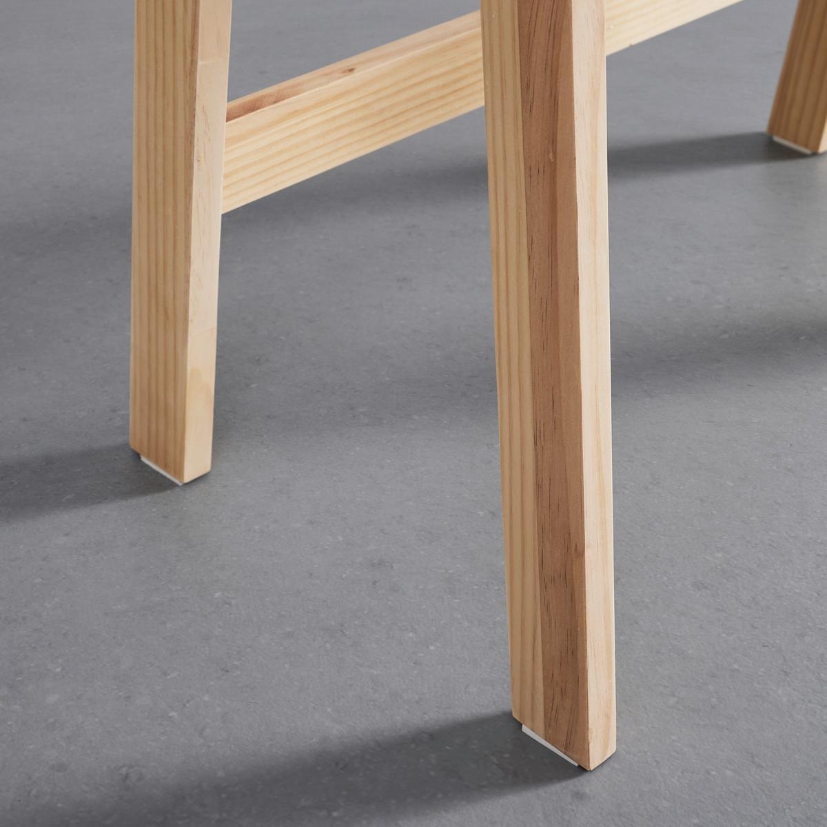 STOLIK DZIECIĘCY POPPY - kolor naturalny/biały, Modern, drewno (60/40/60cm) - Bessagi Kids
