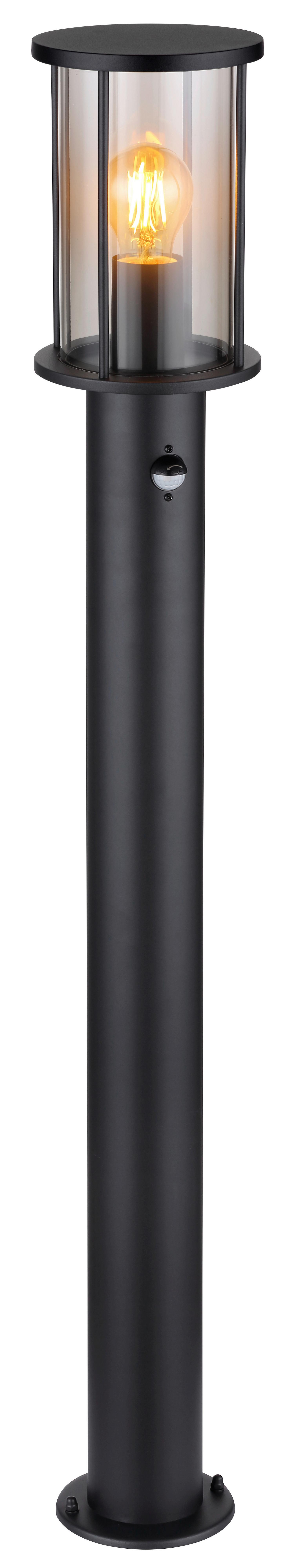 Außenleuchte Gracey Schwarz max. 60 Watt - Schwarz, Konventionell, Glas/Metall (14,3/100cm) - Globo