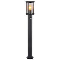 Außenleuchte Gracey Schwarz max. 60 Watt - Schwarz, Konventionell, Glas/Metall (14,3/100cm) - Globo