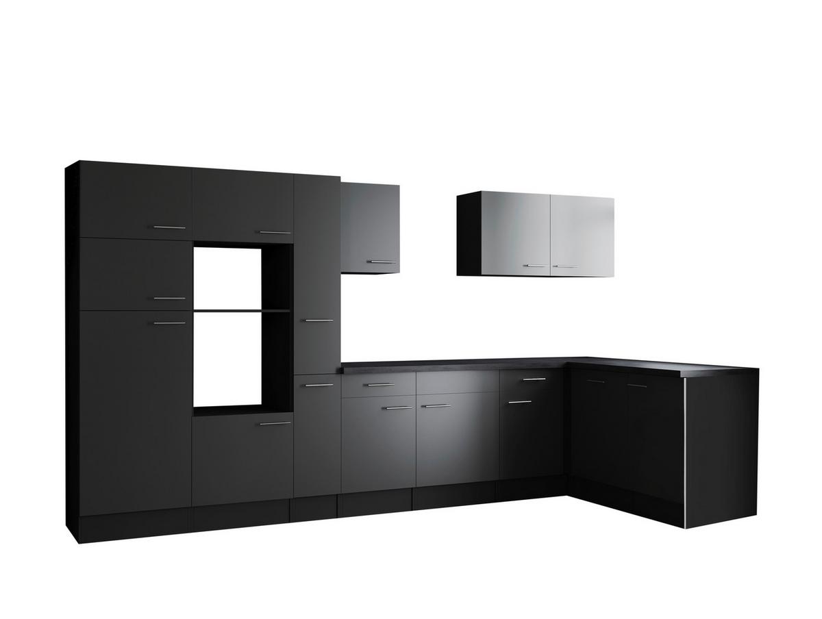 Kotna Kuhinja Brez Aparatov Oliver, 370x172cm - srebrne barve/siva, Design, kovina/leseni material (370/172cm) - Respekta