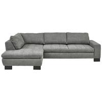 Ecksofa Lando Grau - gris/noir, Modern, textile/métal (197/84/289cm) - Premium Living