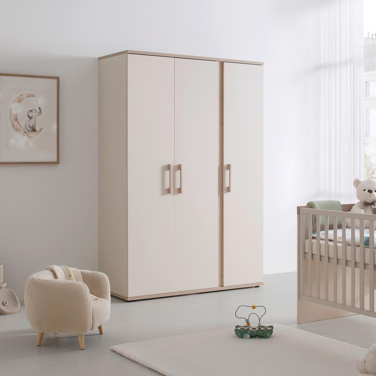 Kleiderschrank Dolce Bambino Kaschmirfarben - Kaschmir, KONVENTIONELL, Holz/Holzwerkstoff (135/200/55cm) - Roba