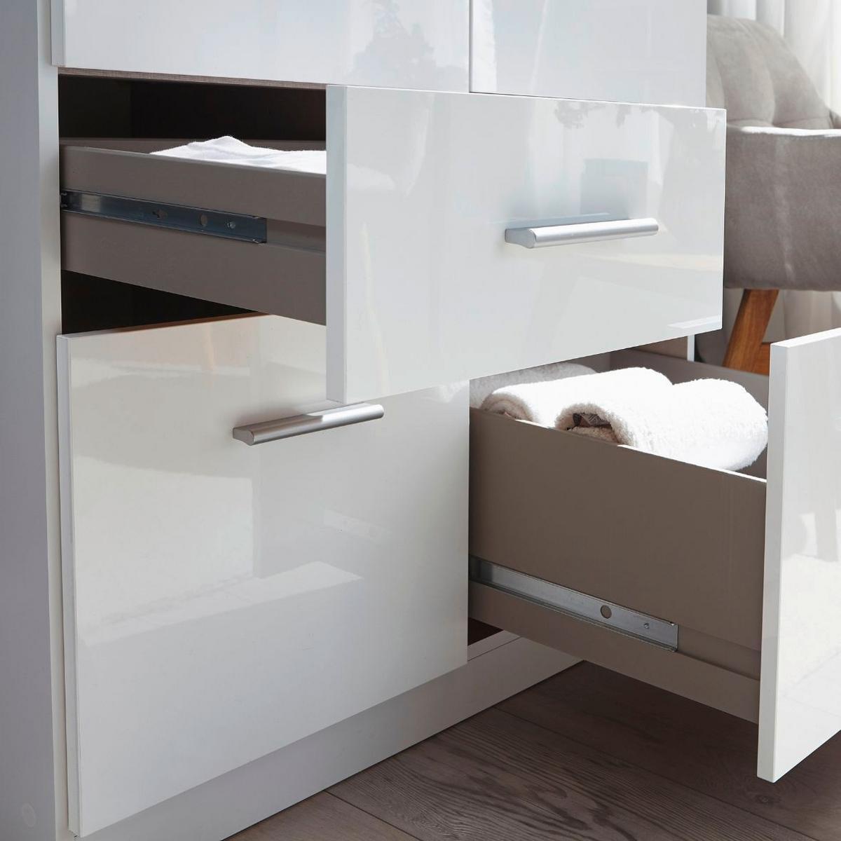 Ormar S Klasničnim Vratima Alabama - siva/srebrne boje, Moderno, drvni materijal/metal (271/229/54cm) - Modern Living